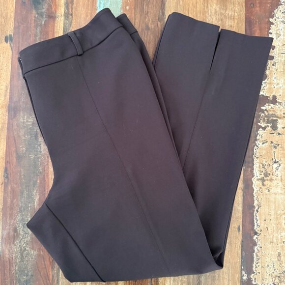 J. McLaughlin Chocolate Brown Deanne Straight leg High Rise Ankle Pants Size 12 - Picture 6 of 9